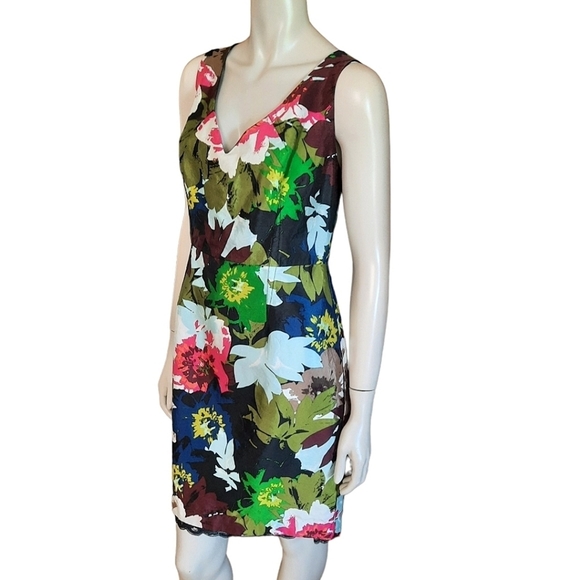 TRINA Turk Cosima Sheath 20th Anniversary Sheath Dress size 10 Silk Cotton Blend - Picture 4 of 11